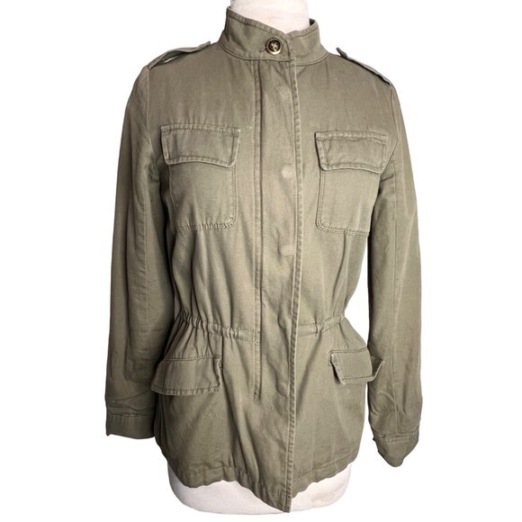 Hinge design by Seattle Jackets & Blazers - Hinge Designed by Seattle women’s small military green jacket long sleeve full f